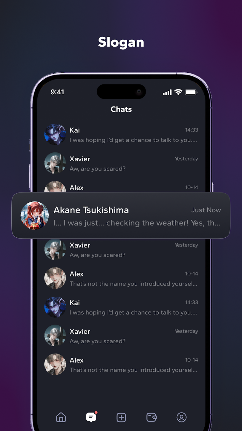 Feelin AI 私密对话界面截图